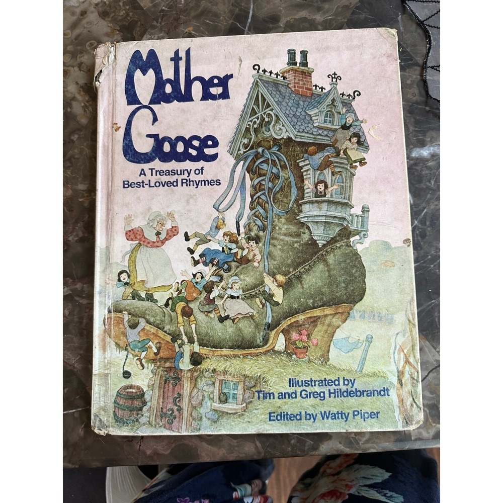 Mother Goose Treasury Best‎ Loved Rhymes Hildebrandt Watty Piper 1972 Book